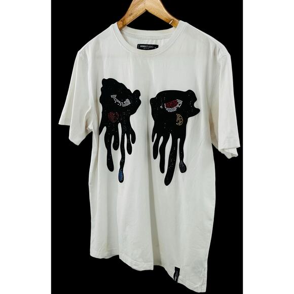 Roku Studio Rhinestone‎ Studded Teardrop Top Size Medium 100% Cotton - Picture 1 of 7